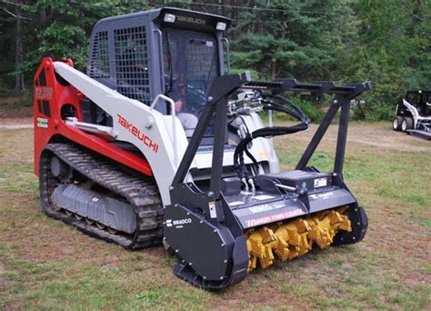 skid steer mulch attachement rental|bobcat rental with mulcher head.